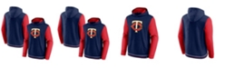 Fanatics Men's Branded Navy, Red Minnesota Twins Last Whistle Pullover Hoodie